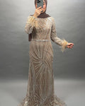 Zumra Exclusive Evening Dress Beige